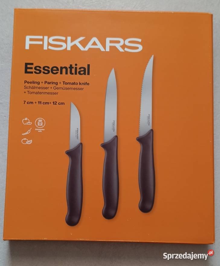 Fiskars Essential zestaw noży do warzyw 3 Ełk