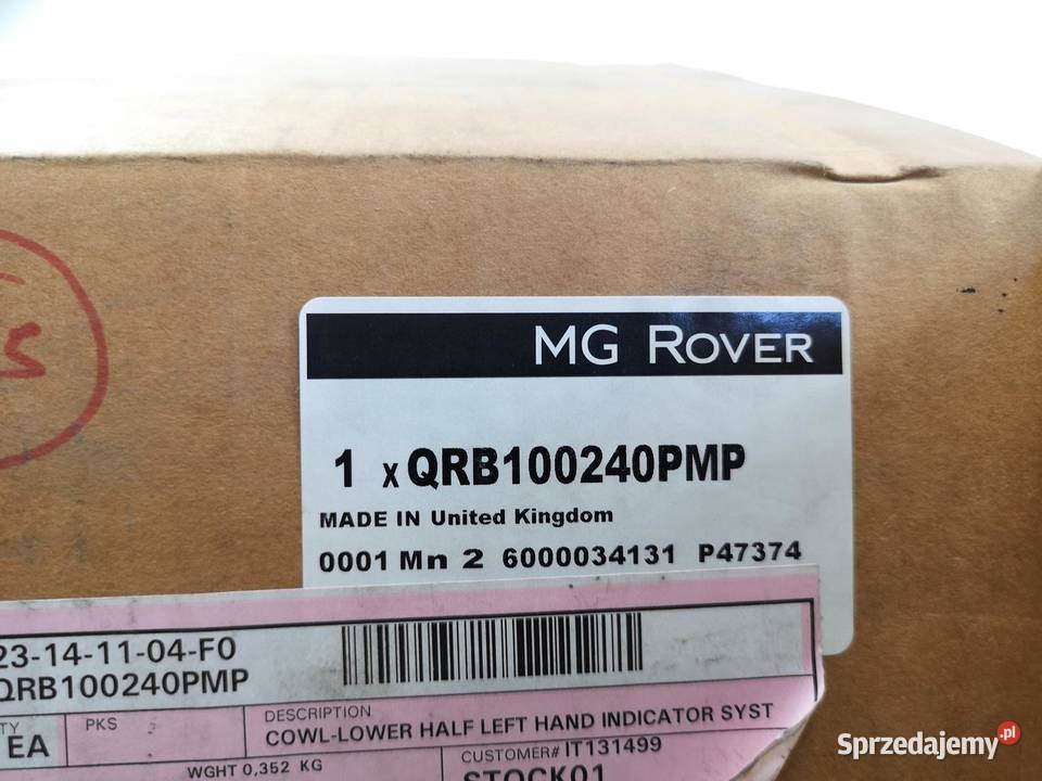 OSŁONA KIEROWNICY DOLNA ROVER 45 0005 ORIGINAL