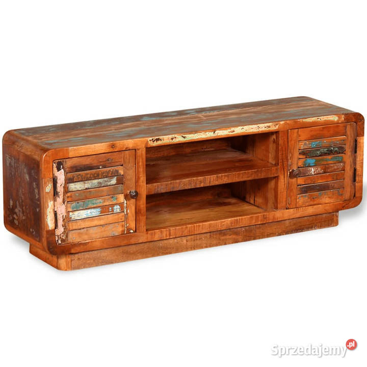 Szafka pod TV z drewna z odzysku 120x30x40