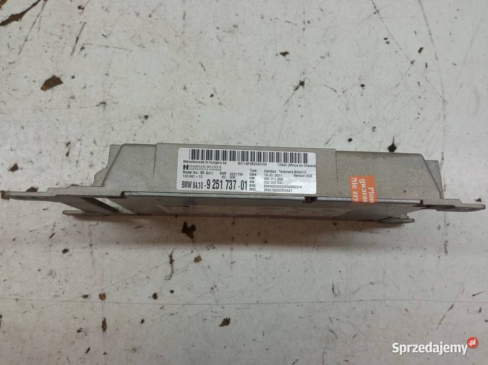MODUŁ COMPBOX TELEMATIC 9251737 BN2010 Bmw Seria sprzedam