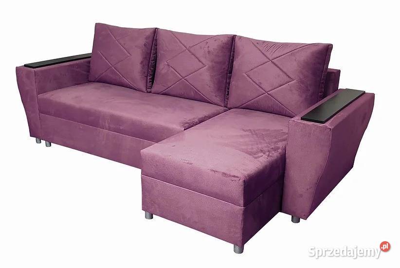 Welurowy uniwersalny narożnik Rodos z półką Ostrów Wielkopolski