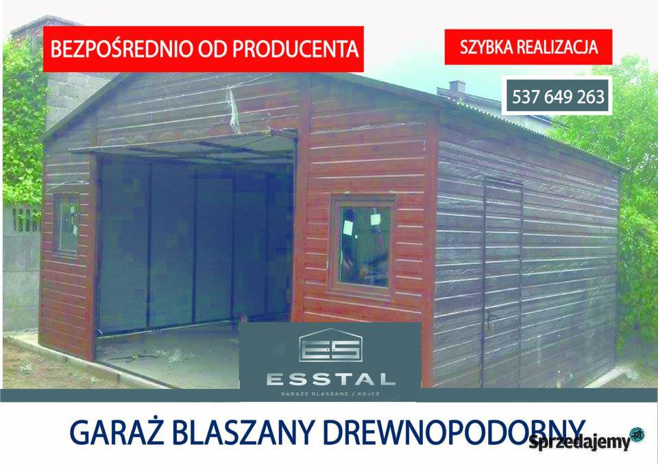 0118 Garaż Blaszany Drewnopodobny Garaże Sprzedaż pomorskie Gdynia