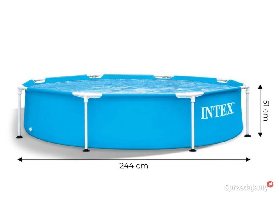 Basen ogrodowy stelażowy 244x51 Intex metal Bielsk Podlaski