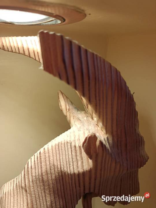 Rzeźba drewno koza kozioł duży masywny Figurki i rzeźby Figurki i rzeźby Zamość