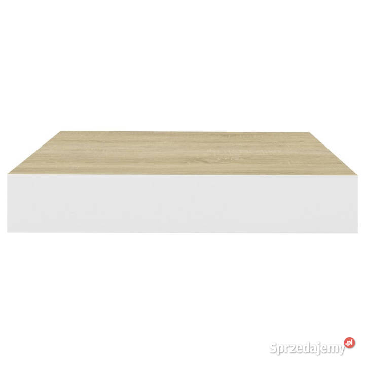 Półki ścienne 4 dębowobiałe 23 x 235 x 38 MDF