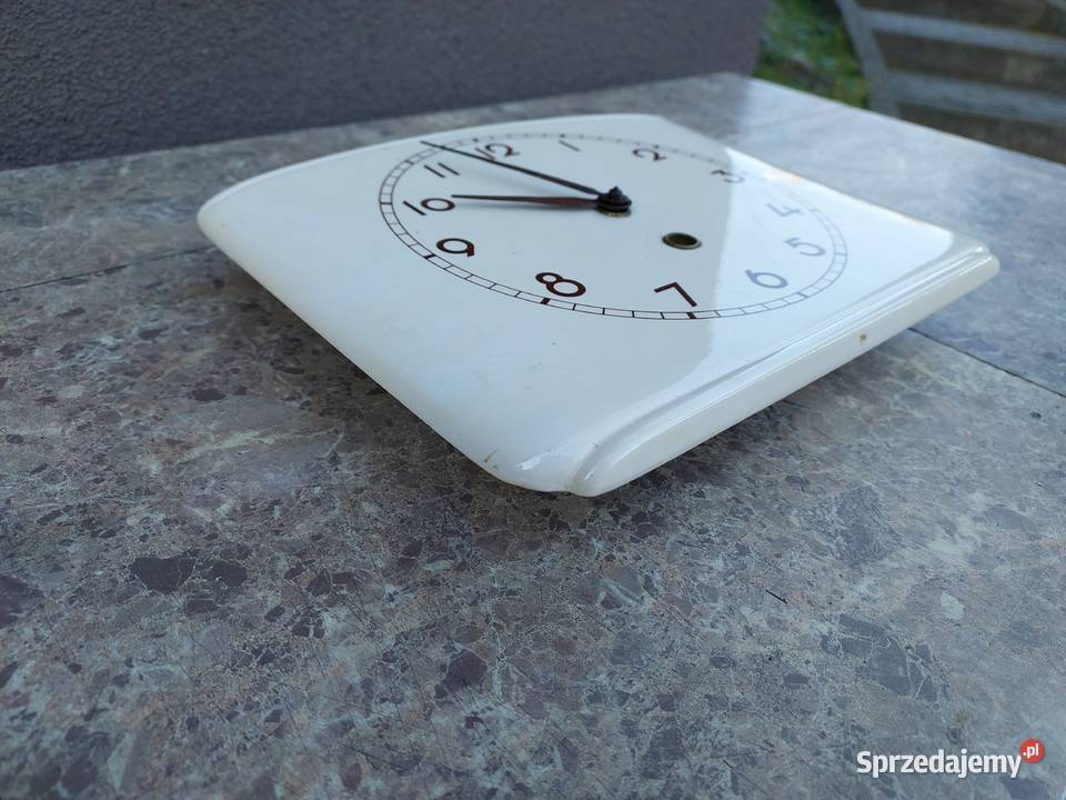 130 Stary zegar kuchenny ceramiczny chodzik Tczew