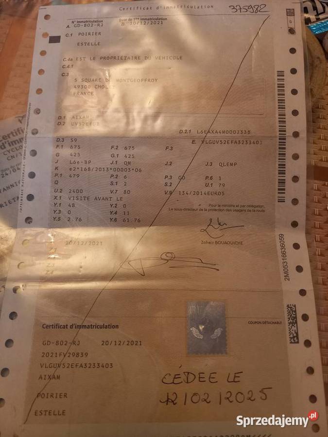 Sprzedam aixm crossiver uszkodzony z pomylonym lubelskie Czeberaki sprzedam