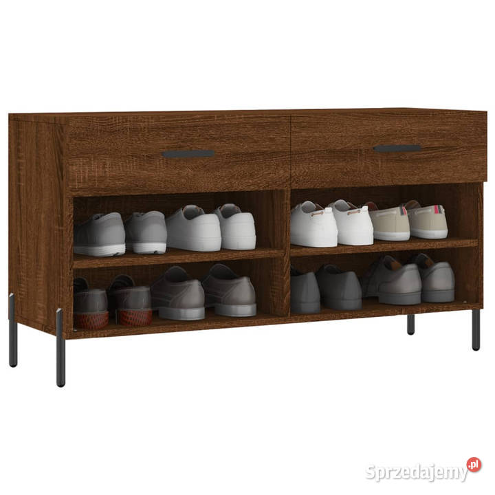 Ławka z miejscem na buty brązowy dąb 102x35x55 Warszawa