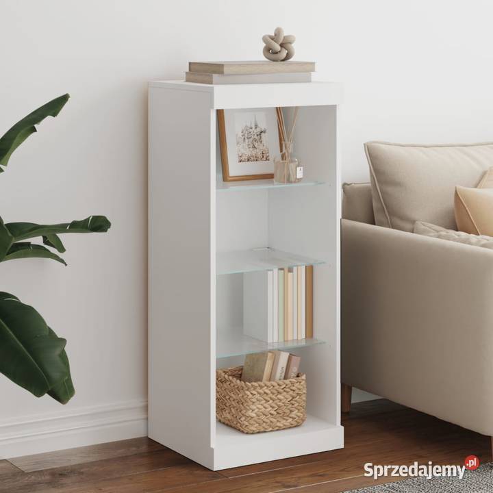 Szafka z oświetleniem LED biała 41x37x100 836728 Warszawa