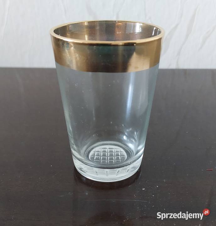 Zestaw 12 szklaneczek ze złoceniem Łódź