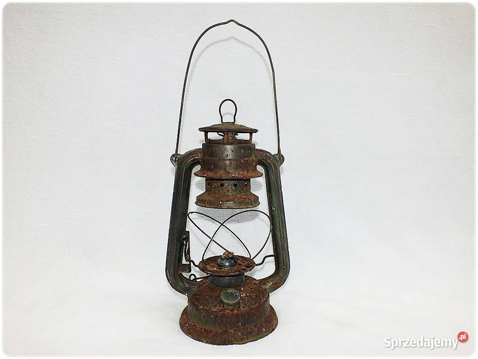 Duża Stara Lampa Naftowa Oświetlenie Retro lubuskie Żary