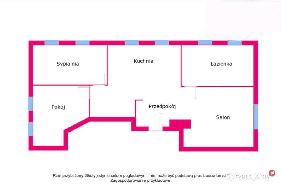 Przestronne mieszkanie 3 pokojowe w Miłomłynie Kamieńczyk