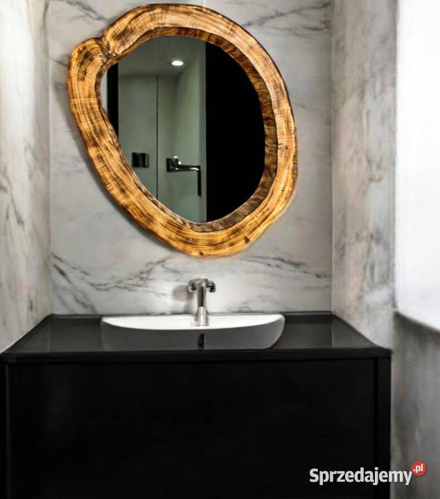 Okrągłe dekoracyjne lustra z drewna nowoczesna Rzeszów