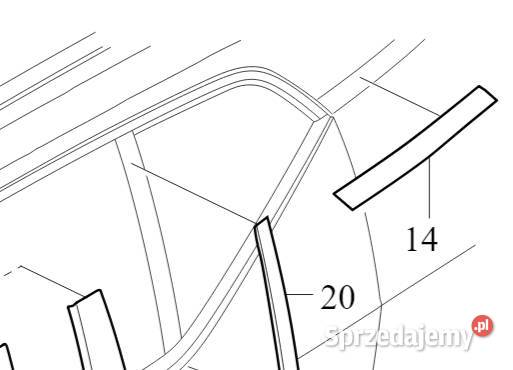 VOLVO XC40 INSCRIPTION listwa slupka tylna prawa