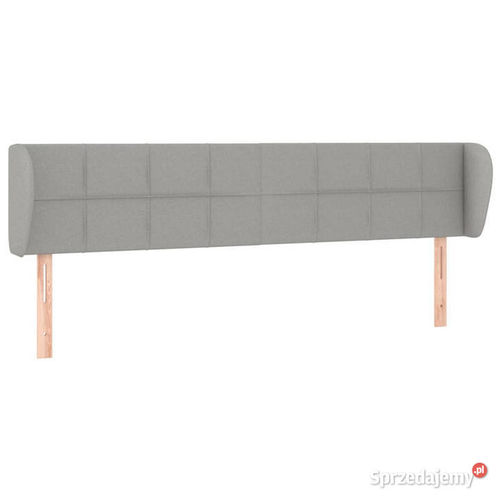 Zagłówek uszak jasnoszary 203x23x7888 tkanina Dom i Ogród