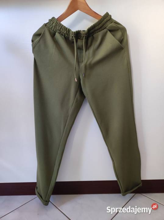 spodnie joggersy khaki oliwkowe mohito z Kielce