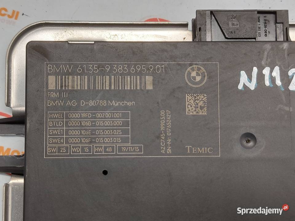 BMW F10 LIFT moduł sterownik świateł 9383695 Kielce