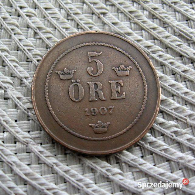 Szwecja 5 Ore 1907r