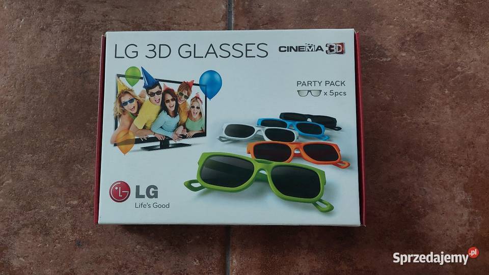 Okólary 3D LG 5 sztuk nowe 3d lg