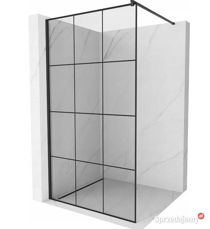 ŚCIANKA PRYSZNICOWA Czarna KRATKA Rozmiary 8 mm Choroszcz