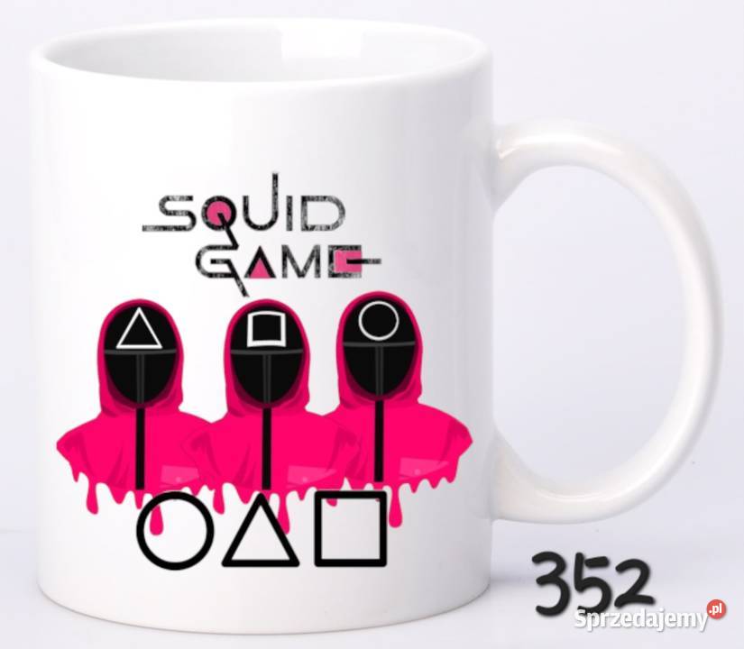 Kubek SQUID GAME prezent biały Łódź