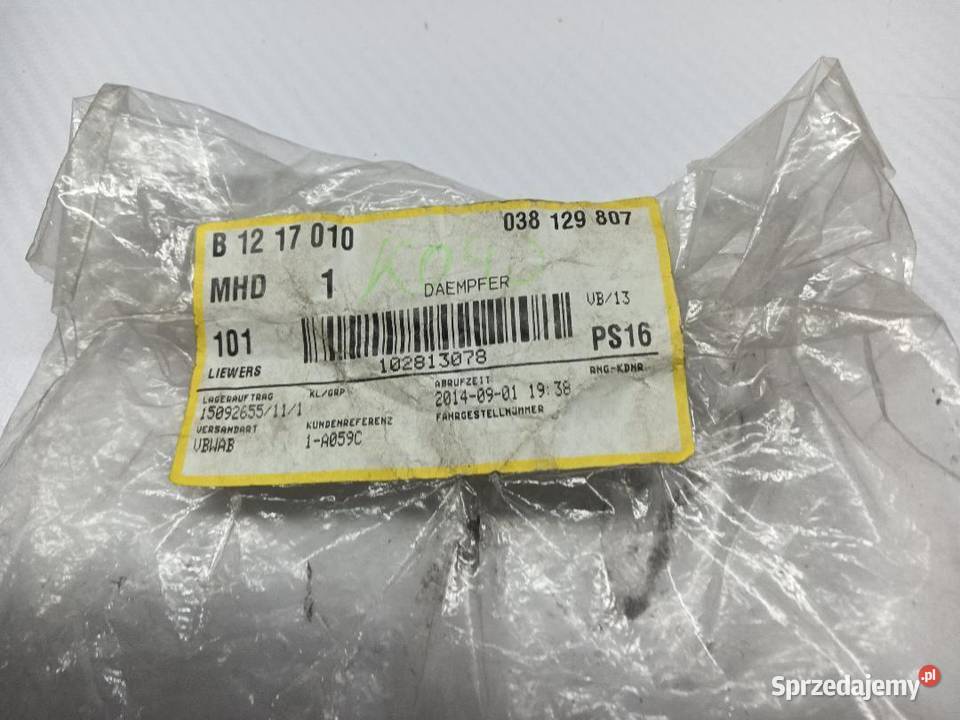 ZBIORNIK PODCIŚNIENIA AUDI A4 B7 038129807