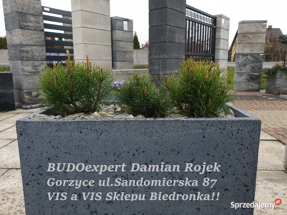 Donice ogrodowe z betonu architektonicznego podkarpackie Gorzyce