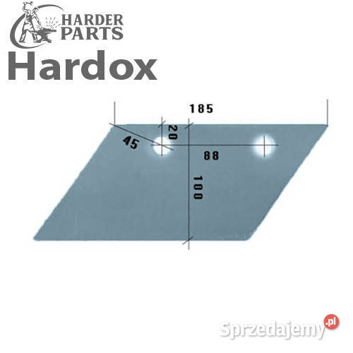 Lemiesz przedpłużka HARDOX 3363715L części do nieuszkodzony Suwałki