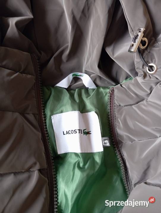 Kurtka puchowa Lacoste regular fit duże logo na Rozmiar S Białystok