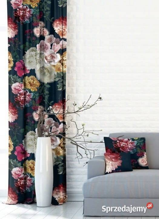 Piwonie D135 tkanina dekoracyjna obiciowa inny kolor