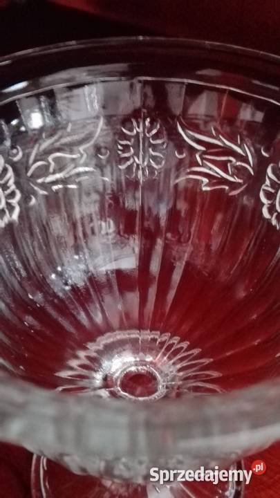 Kielichy puchary 6 szkło Ząbkowice Śląskie Białystok