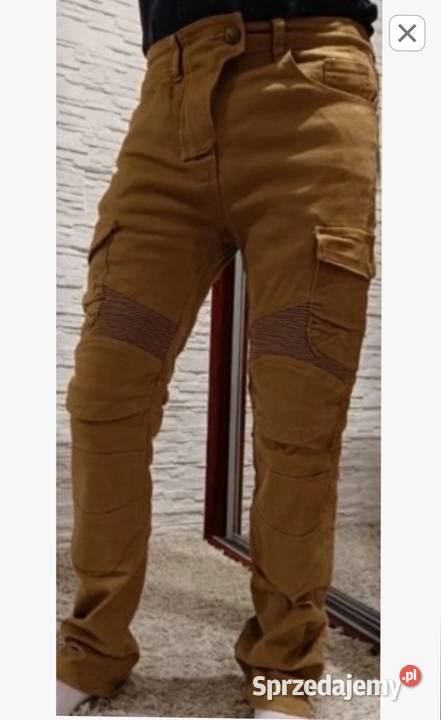Spodnie męskie jeans motocyklowe NOWE śląskie