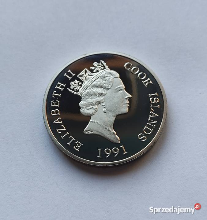 Moneta COOK ISLANDS 50 1991 Żuraw Kolekcje mazowieckie