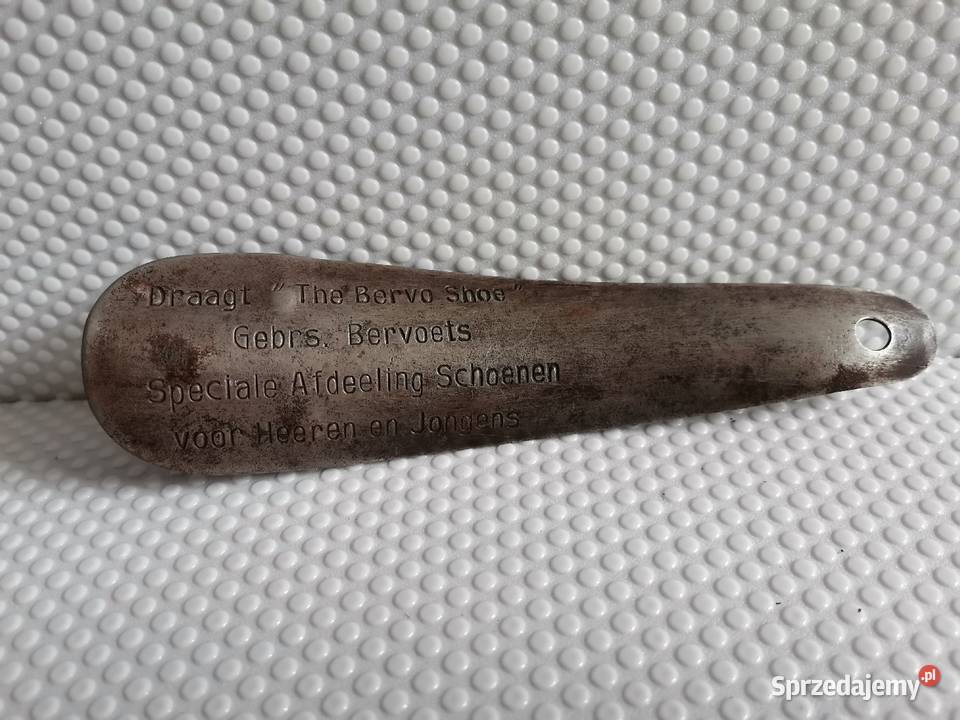 Stara przedwojenna metalowa łyżka do butów Katowice