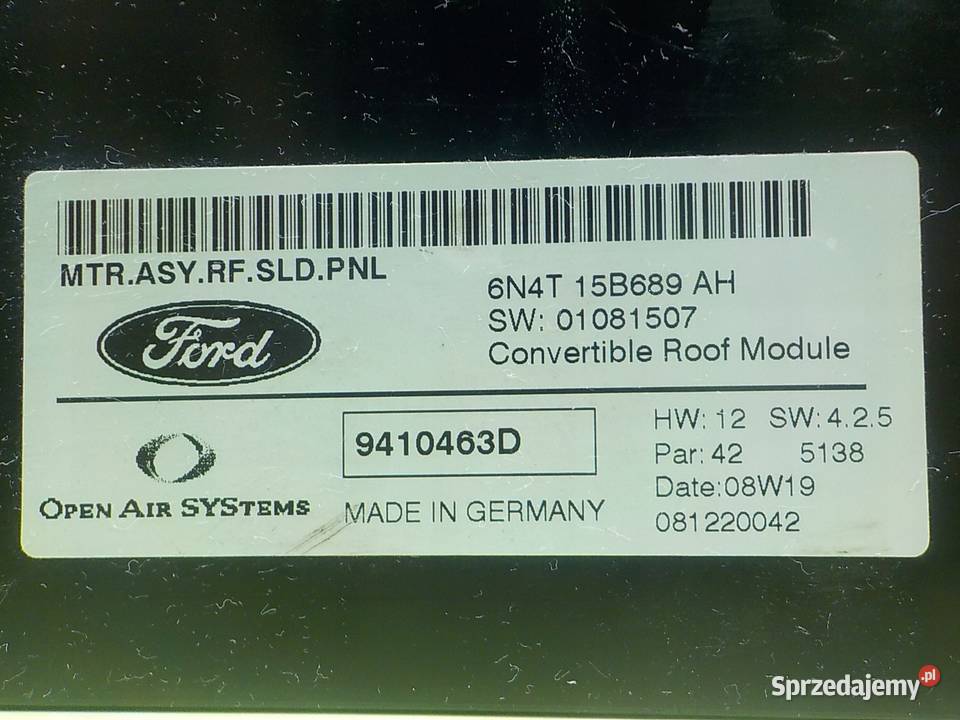 FORD FOCUS MK2 LIFT CC CABRIO 20 B 09r sterownik osobowe Suków