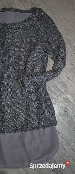 Sweter damski srebrna nitka 38M łódzkie Łódź