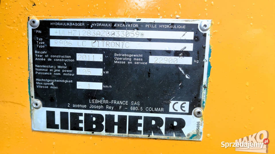 LIEBHERR R906 LC Rok produkcji 2011 Ostrowiec Świętokrzyski