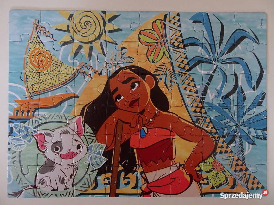 Vaiana puzzle dwustronne 4 x 48 elementów