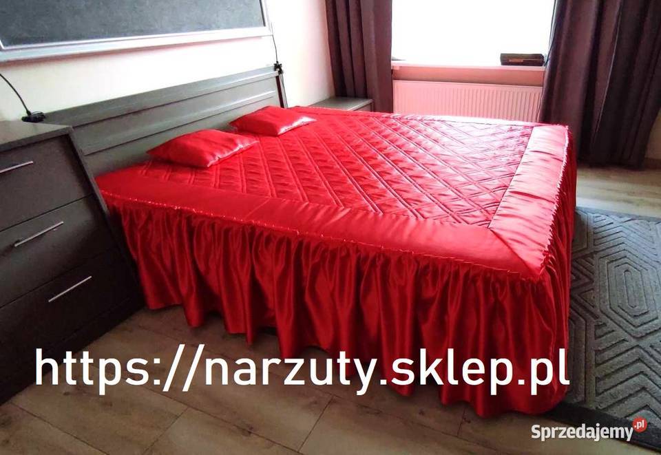 STYLOWA PIĘKNA NARZUTA Z SATYNY mazowieckie Pruszków