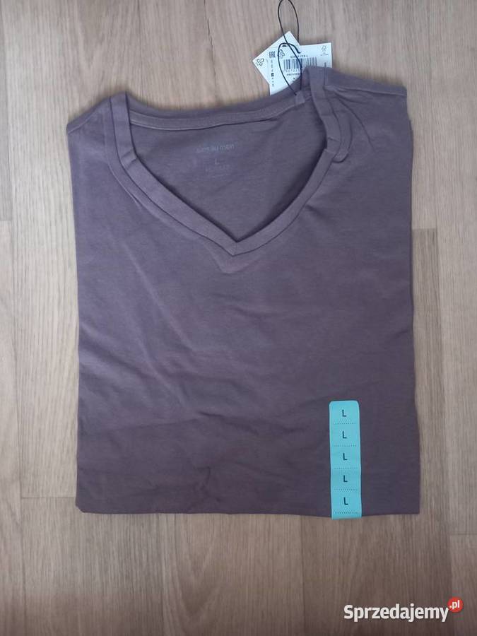 brązowy tshirt męski Sinsay Olkusz sprzedam