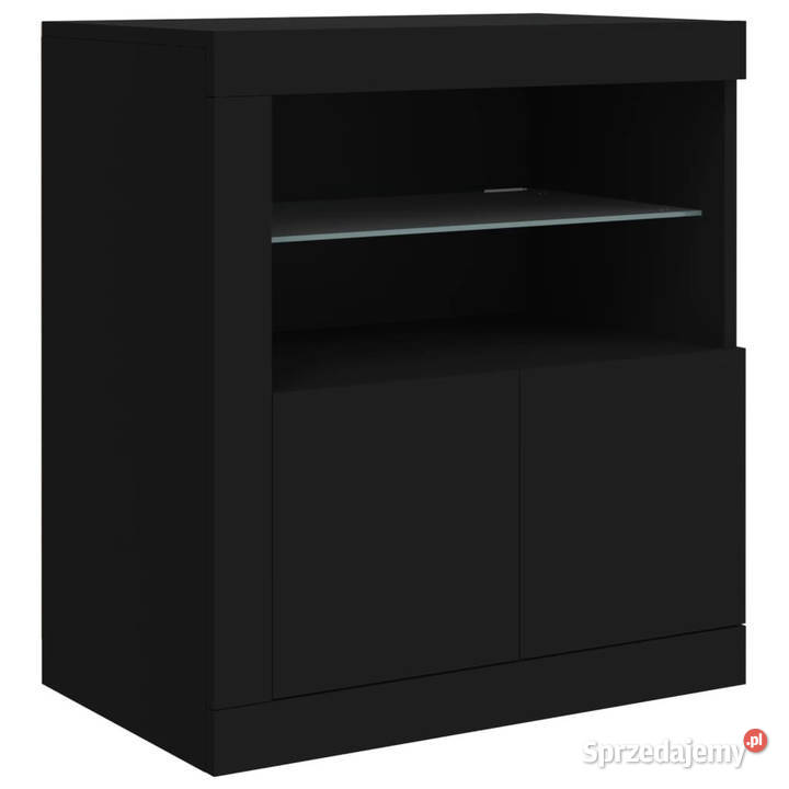 Szafka z oświetleniem LED czarna 283x37x67 Warszawa