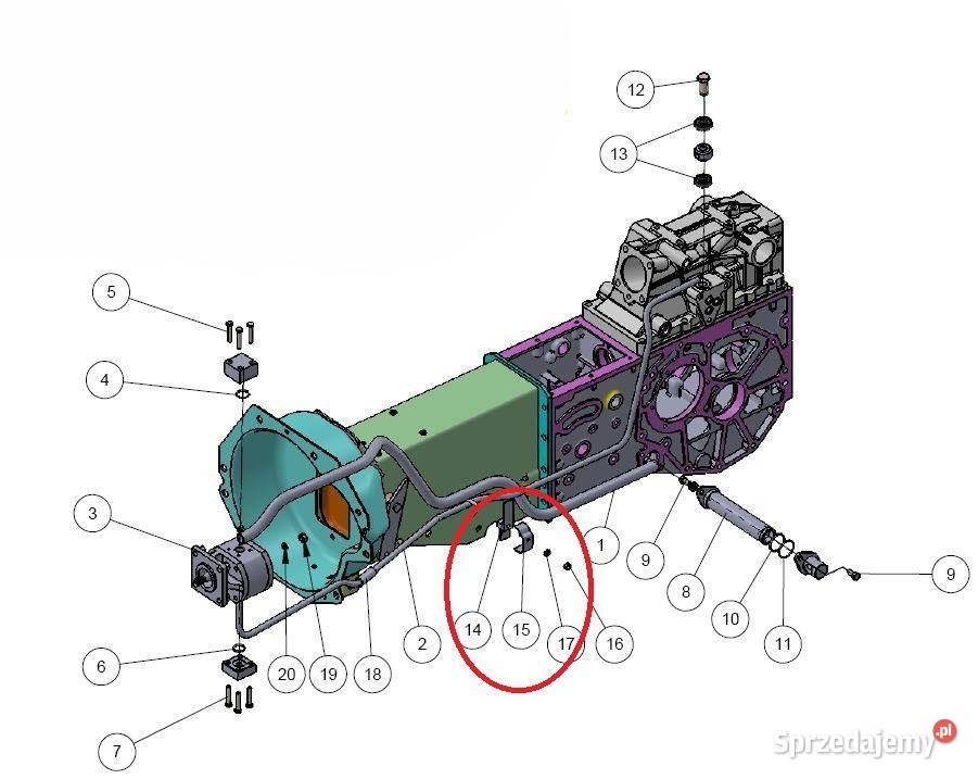 Uchwyt poduszki Mitsubishi VST MT180222270 Silnik i osprzęt Części i osprzęt rolniczy Tajęcina