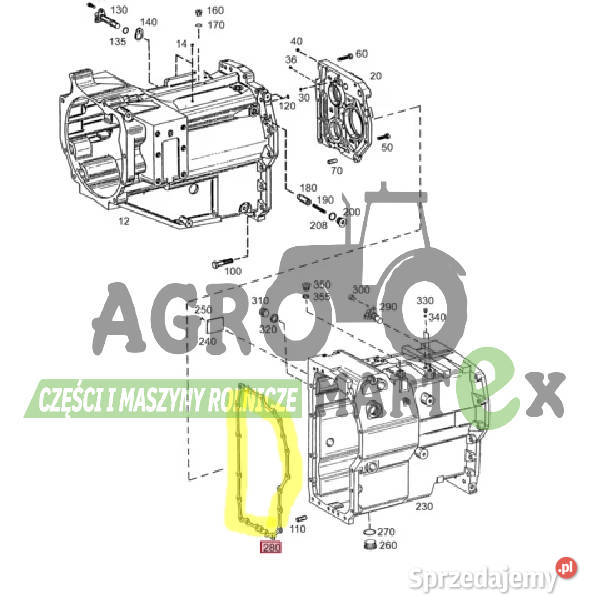 131721109 131721109 04415679 USZCZELKA CNH Skrzynia biegów