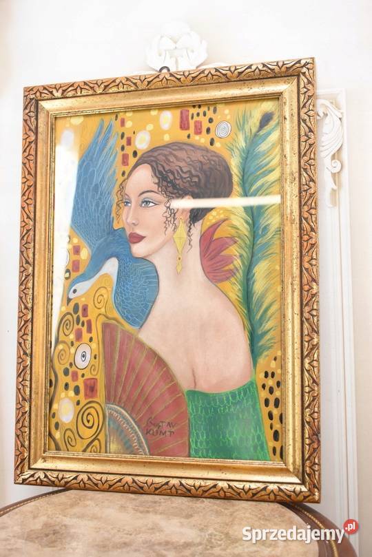 Gustav Klimt Portet Damy z Wachlarzem Stary Kraków sprzedam