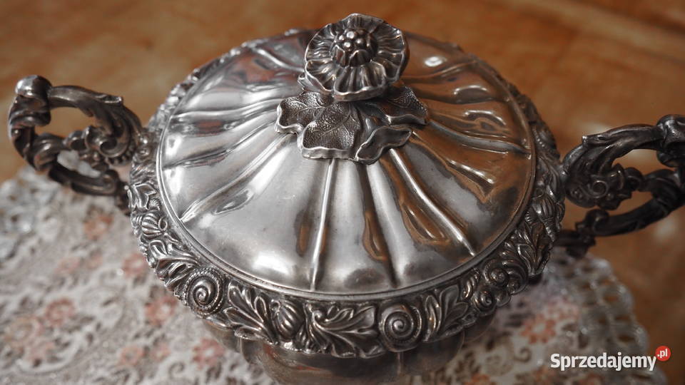 Cukiernica srebrna 950 Francja MFray XIX Antyki dolnośląskie Zgorzelec sprzedam