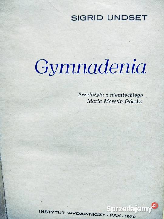 Gymnadenia Undset książki używane antykwariaty sprzedam