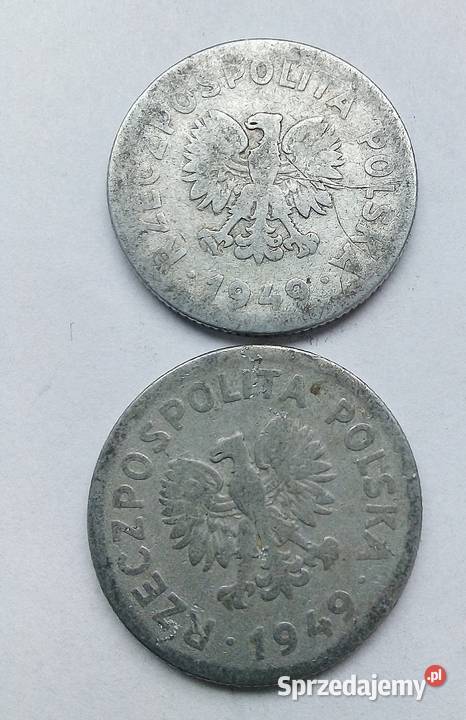 POLSKA 2X 1 1949 rbzmAL mazowieckie Legionowo sprzedam