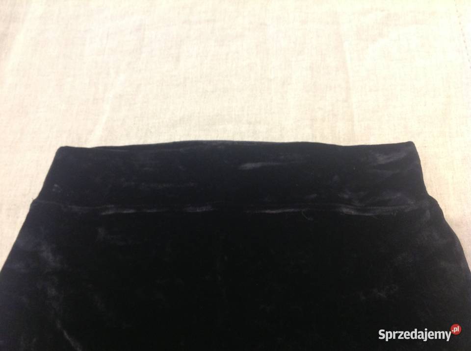 Czarna Welurowa Mini spódnica damska r SM Rozmiar 36(S) Odzież damska Nowa Sól