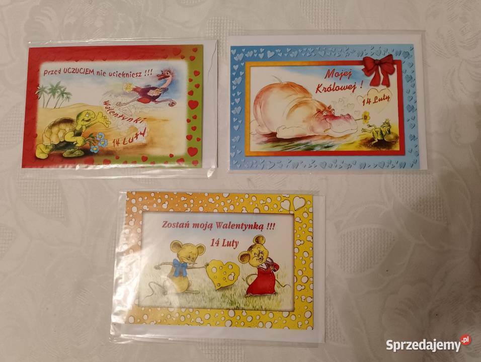 Kartka walentynkowa na WALENTYNKI składana z wielkopolskie Oborniki