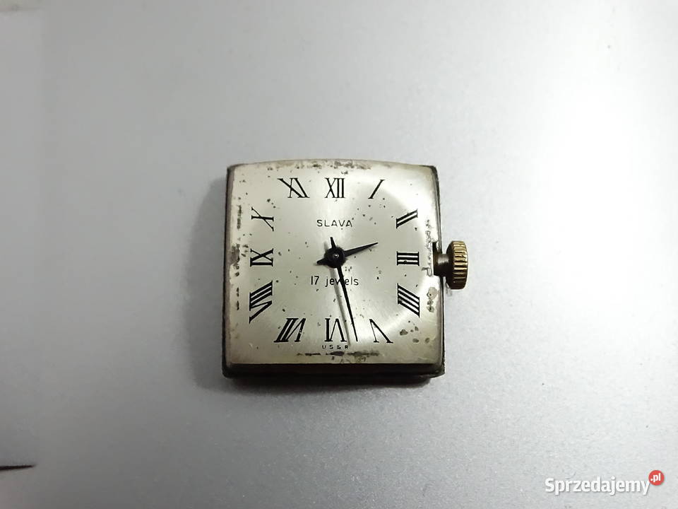 Vintage Slava 17 Jewels Klasyczna Kostka ZSRR